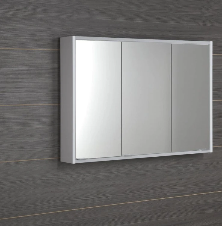 BATU szafka z lustrem 2x LED, 100x71x15cm, biały połysk #2