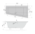 Rysunek techniczny - ANDRA R wanna asymetryczna 160x90x45cm, czarny mat