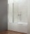 WILA parawan wannowy 900x1400mm, składany, chrom, szkło czyste