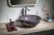 PRIORI umywalka ceramiczna nablatowa Ø 41 cm, filetowy ze wzorem #5