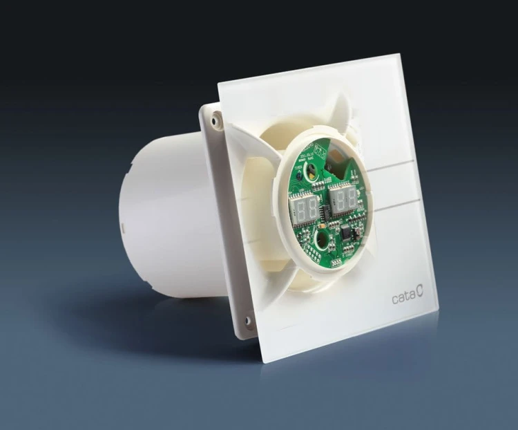E-150 GTH wentylator łazienk. osiowy z elektr.wył. czas10W/19W, wylot 150mm, bia #2