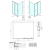 Rysunek techniczny - EASY kabina prysznicowa 1200x800mm wariant L/P