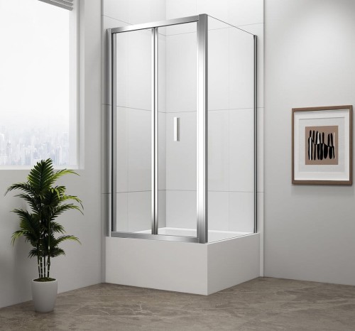 DEEP kabina prysznicowa 1000x900mm wariant L/P, szkło czyste