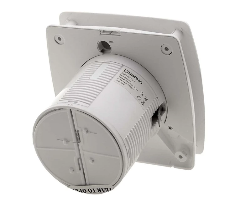 LEX wentylator osiowy łazienkowy z wyłącznikiem czasowym, 15W, wylot 100mm, biały #2