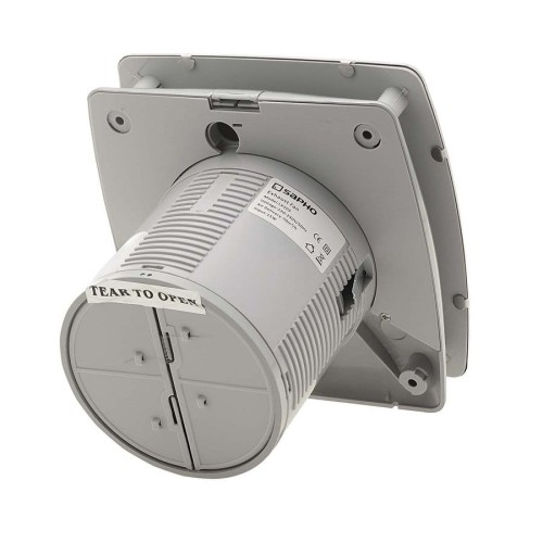 LEX wentylator osiowy łazienkowy z wyłącznikiem czasowym, 15W, wylot 100mm, stal nierdzewna mat #2