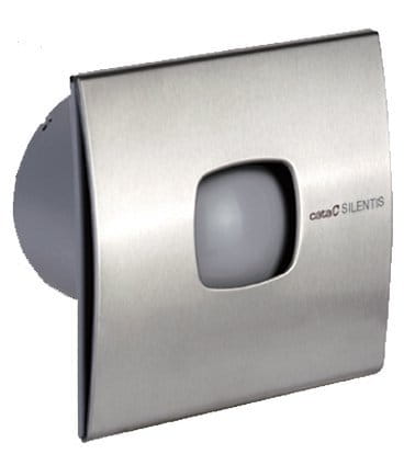 SILENTIS 10 INOX wentylator łazienkowy, osiowy, 15W, O100mm, stal nierdzewna mat
