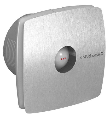 X-MART 10 wentylator łazienkowy, 15W, wylot 100mm, stal nierdzewna mat