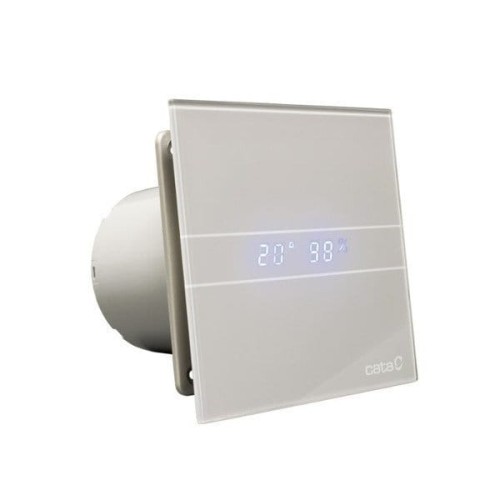 E-100 GSTHwentylator łazienkowy osiowy z automatem, 4W/8W, wylot 100mm, srebrny