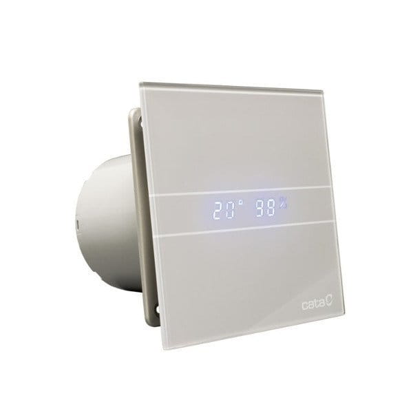 E-100 GSTHwentylator łazienkowy osiowy z automatem, 4W/8W, wylot 100mm, srebrny