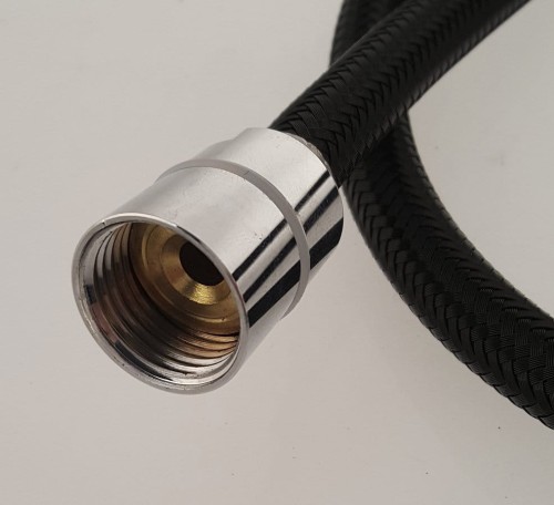 Wąż do pryszniców wysuwanych, F1/2"-M1/4",150cm, czarny #2