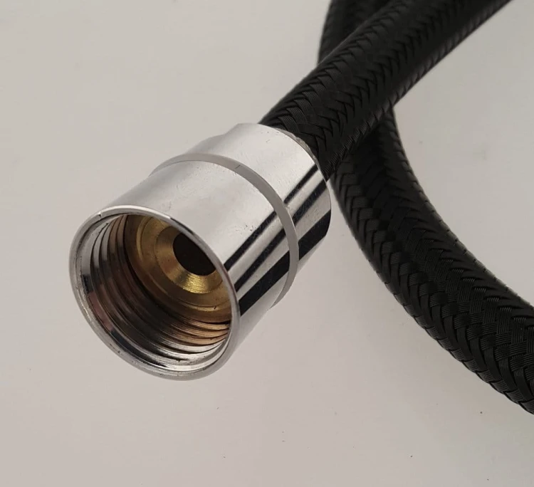 Wąż do pryszniców wysuwanych, F1/2"-M1/4",150cm, czarny #2