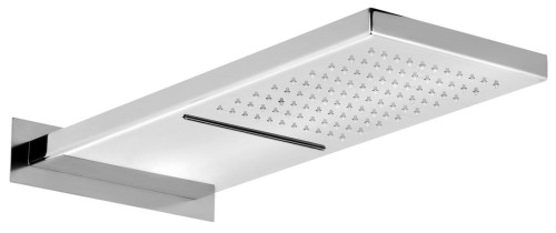 Deszczownia ścienna z kaskadą, 500x200mm, stal nierdzewna polerowana