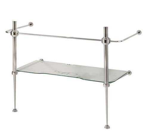 WALDORF podpora umywalki 100cm z półką szklaną, chrom