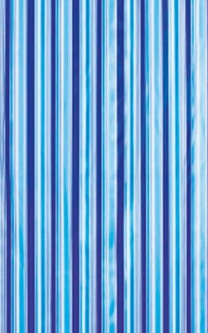 Zasłonka prysznicowa 180x180cm, PEVA, kolor niebieski, paski