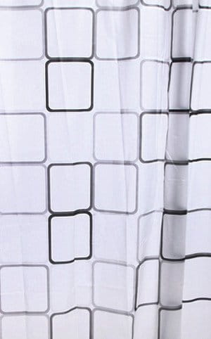 Zasłonka prysznicowa 180x180cm, PEVA, kraciasta