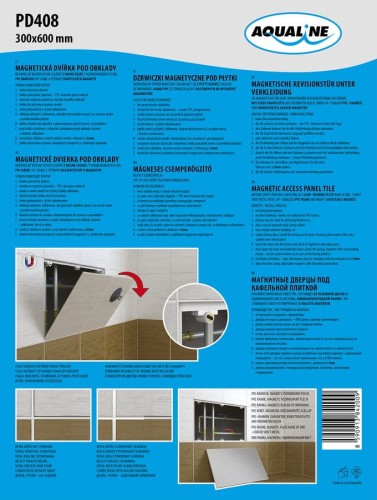 Drzwiczki rewizyjne magnetyczne pod płytki 300x600