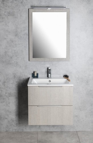 NIROX Lustro w ramie 60x80cm, dąb srebrny #2