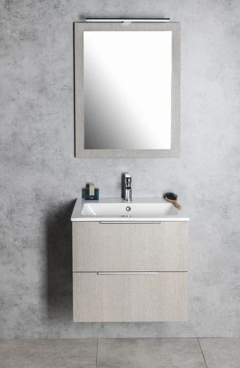 NIROX Lustro w ramie 60x80cm, dąb srebrny #2